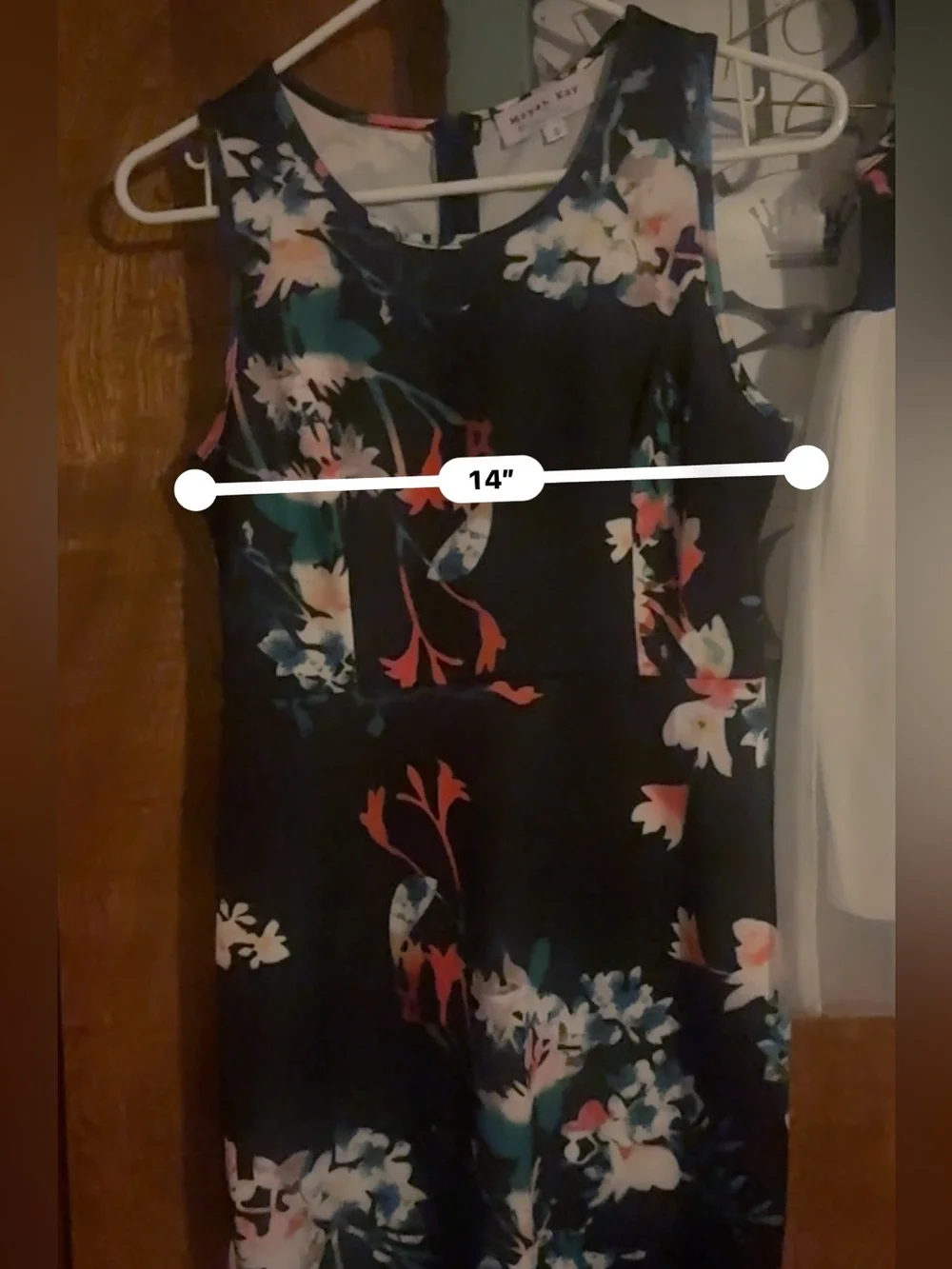 Matching Floral Navy and White Girls' Dress Set